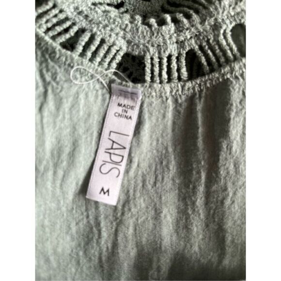 Lapis Women’s Crochet Summer Cover-up Light Green size Medium - Picture 7 of 8